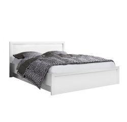 KONDELA Posteľ s úložným priestorom, 140x200, biela, JESI NEW