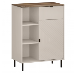 KONDELA Nízky regál, kašmír/dub castello, EYCO 1D1S