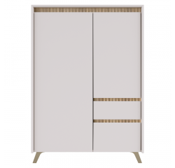 KONDELA Komoda, kašmír/dub sonoma, LONGY REG2D1S1K