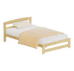 KONDELA Posteľ s roštom, prírodná, 120x200, AZRA