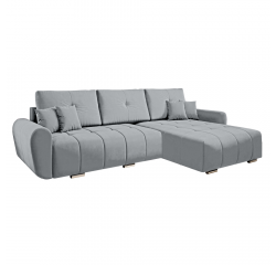 KONDELA Univerzálna sedacia súprava, svetlosivá látka, LONGA ROH