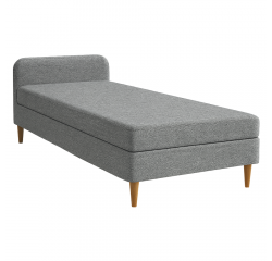 KONDELA Posteľ, 110x200, molitanová, sivá, BRUNY