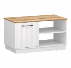 KONDELA Konferenčný stolík, biela/dub evoke, VELIS 1D