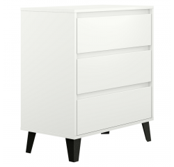 KONDELA Komoda, biela, BOGAN NEW 3S70