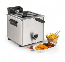 KLARSTEIN FAMILY FRY, FRITEZA, 3000 W, TECHNOLOGIA OIL DRAIN, USLACHTILA OCEL, STRIEBORNA, 10033342