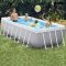 INTEX BAZEN PRISM FRAME RECTANGULAR, FILTER, PUMPA, REBRIK, 4 X 2 X 1 M /26788/
