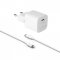 FIXED FIXC20M-CL-WH SET SIETOVA NABIJ. MINI S USB-C VYST. A USB-C/LIGHTN.,PODPORA PD,1 M,BIELY