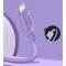 COLORWAY KABEL USB APPLE LIGHTNING (SOFT SILICONE) 2.4A 1M, PURPLE (CW-CBUL044-PU)