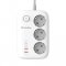 COLORWAY PREDLZOVACI KABEL CW-CHE34PDW (3X220V/2XUSB-A/2XTYPE-C) 65W GAN3 PRO - BIELY