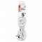 EMOS P0315 PREDLZOVACI KABEL 5 M/3 ZASUVKY/BIELY/PVC/1 MM2