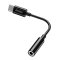 GENIUS ACC-C100, USB/AUDIO PREVODNIK, USB C SAMEC - JACK (3.5MM) SAMICA, STEREO, CIERNA