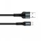 COLORWAY KABEL USB MICROUSB (NYLON) 2.4A 1M, BLACK (CW-CBUM045-BK)