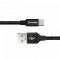 COLORWAY CABLE USB - TYPE-C 2.4A 25CM BLACK (CW-CBUC048-BK)