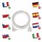 EMOS P0117 PREDLZOVACI KABEL 7 M/1 ZASUVKA/BIELY/PVC/1 MM2