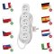 EMOS P0517 PREDLZOVACI KABEL 7 M/5 ZASUVIEK/BIELY/PVC/1 MM2