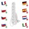 EMOS P0613 PREDLZOVACI KABEL 3 M/6 ZASUVIEK/BIELY/PVC/1 MM2