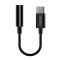 GENIUS ACC-C100, USB/AUDIO PREVODNIK, USB C SAMEC - JACK (3.5MM) SAMICA, STEREO, CIERNA
