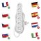 EMOS P0615 PREDLZOVACI KABEL 5 M/6 ZASUVIEK/BIELY/PVC/1 MM2