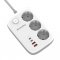 COLORWAY PREDLZOVACI KABEL CW-CHE34PDW (3X220V/2XUSB-A/2XTYPE-C) 65W GAN3 PRO - BIELY
