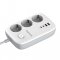 COLORWAY PREDLZOVACI KABEL CW-CHE34PDW (3X220V/2XUSB-A/2XTYPE-C) 65W GAN3 PRO - BIELY