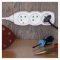EMOS P0311 PREDLZOVACI KABEL 1,5 M/3 ZASUVKY/BIELY/PVC/1 MM2