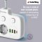 COLORWAY PREDLZOVACI KABEL CW-CHE24PDW (2X220V/3XUSB-A/1XUSB-C) - BIELY