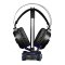 MARVO PODSVIETENY STOJAN NA SLUCHADLA HZ-04, 4X USB 3.0 HUB, CIERNY