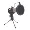 MARVO, STREAMOVACI MIKROFON MIC-02, MIKROFON, BEZ REGULACIE HLASITOSTI, CIERNY, S TRIPODOM