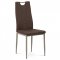 AUTRONIC DCL-393 BR2 jedálenská stolička, hnedá látka, kov cappuccino lesk