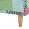 KONDELA Kreslo ušiak, látka patchwork, CHARLOT