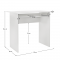 KONDELA PC stôl, biely, VERNER NEW