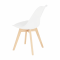 KONDELA Stolička, biela/buk, BALI 2 NEW