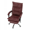 KONDELA Kancelárske kreslo s podnožou, ekokoža bordová, DRAKE