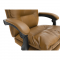 KONDELA Kancelárske kreslo s podnožou, ekokoža hnedá, DRAKE