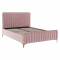 KONDELA Posteľ, ružová/gold chróm zlatý matný, 140x200, KAISA