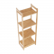 KONDELA 4-poličkový regál, prírodný bambus, IMPEROR TYP 2