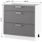 KONDELA Spodná skrinka, tmavosivá/biela, JULIA TYP 61