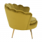 KONDELA Kreslo v štýle Art-deco, horčicová Velvet látka/gold chróm-zlatý, NOBLIN