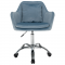 KONDELA Kancelárske kreslo, modrá Velvet látka/chróm, KLIAN