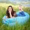 KONDELA Nafukovací sedací vak/lazy bag, modrá, LEBAG
