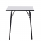 KONDELA Jedálenský stôl, biela/čierna, 70x70x75 cm, NALAK TYP 1