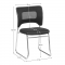KONDELA Stohovateľná stolička, čierna/chróm, DELOS