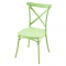 KONDELA Stohovateľná stolička, zelená, SAVITA