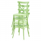 KONDELA Stohovateľná stolička, zelená, SAVITA