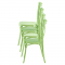 KONDELA Stohovateľná stolička, zelená, SAVITA