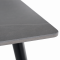 KONDELA Jedálenský stôl, sivý mramor/čierna, 160x80 cm, FLORENC TYP 2