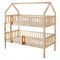 KONDELA Montessori poschodová posteľ s prístelkou, prírodná, VENITA TYP 1