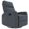 KONDELA Relaxačné otočné kreslo, sivá, MEKENZI