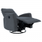KONDELA Relaxačné otočné kreslo, sivá, MEKENZI