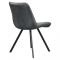 KONDELA Jedálenská stolička, tmavosivá Velvet látka/čierna, SAMIRA